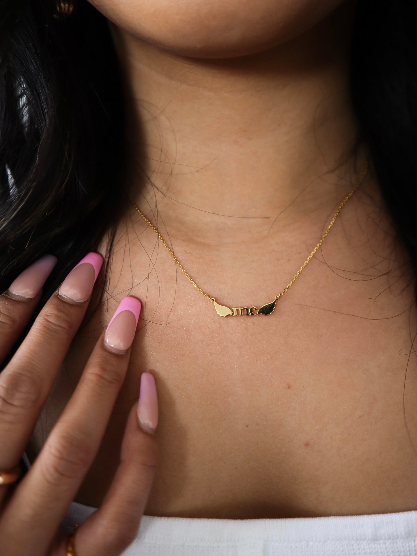 18K gold plated "Me" necklace