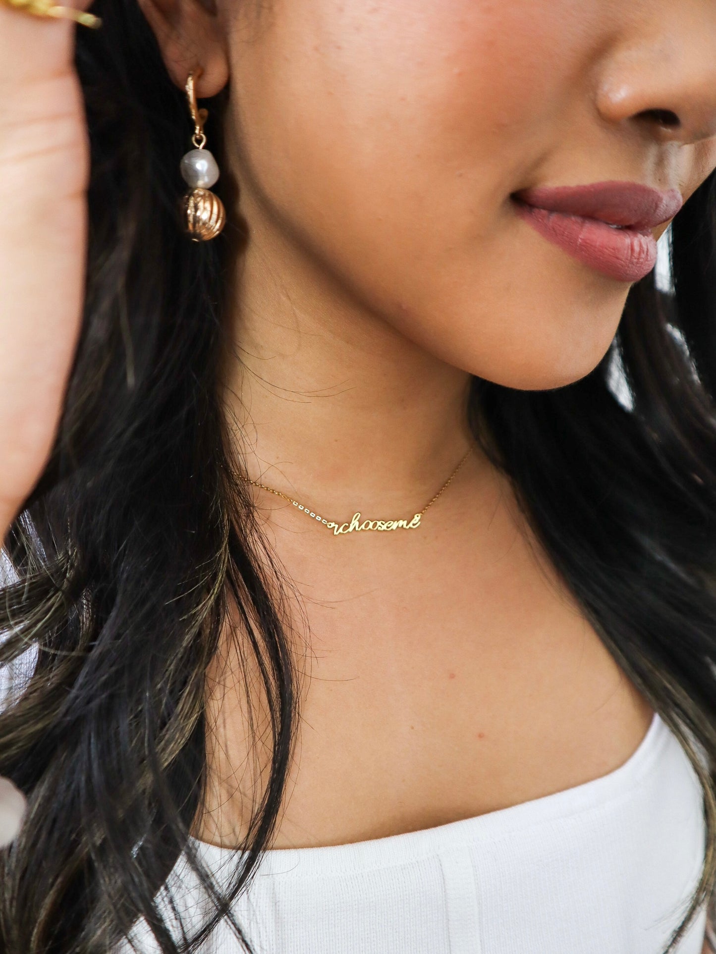 18K gold plated "I Choose Me" necklace